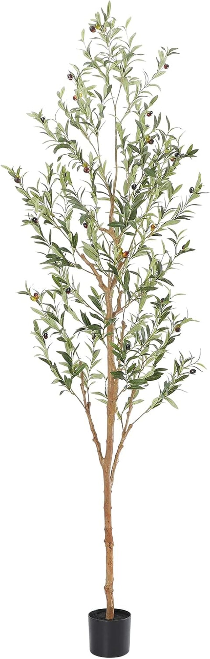 Faux Olive Tree with Natural Wood Trunk