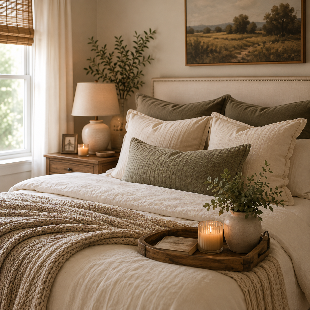 Boho Corduroy Decorative Throw Pillow Cover for Couch, Sofa & Bed