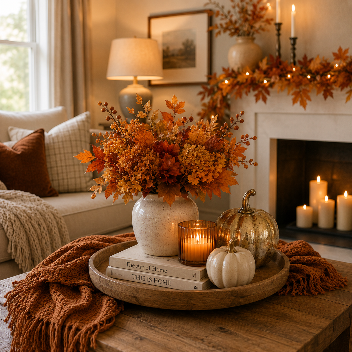20" Autumn Pumpkin Front Door Wreath