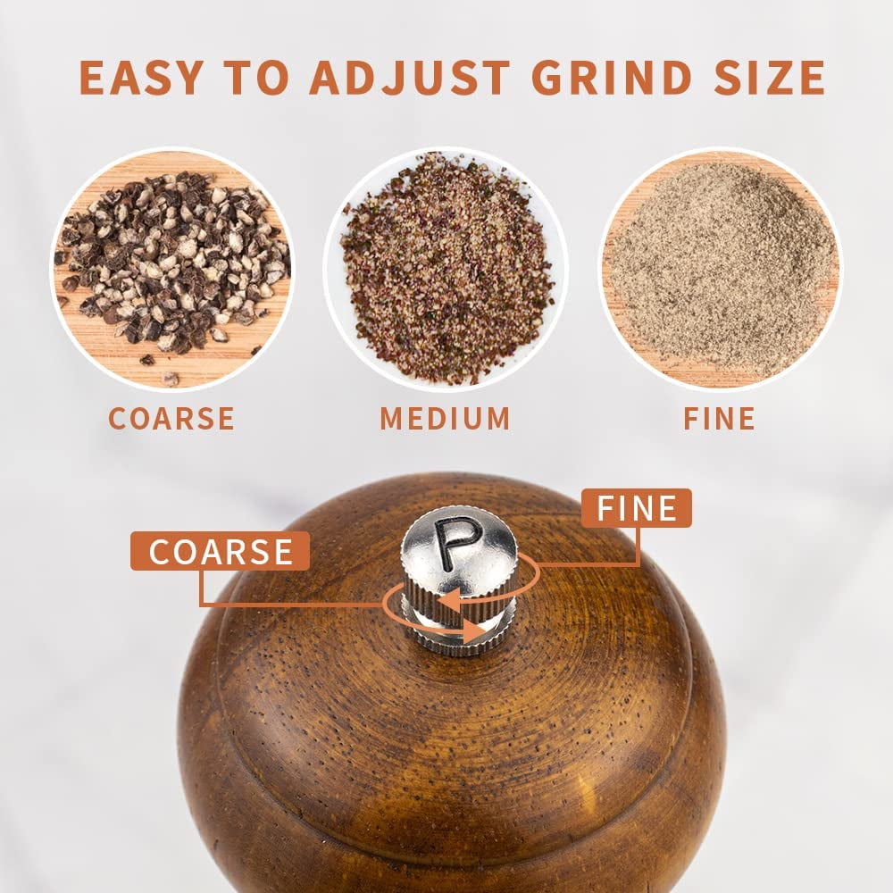 Wood Salt & Pepper Grinder Set