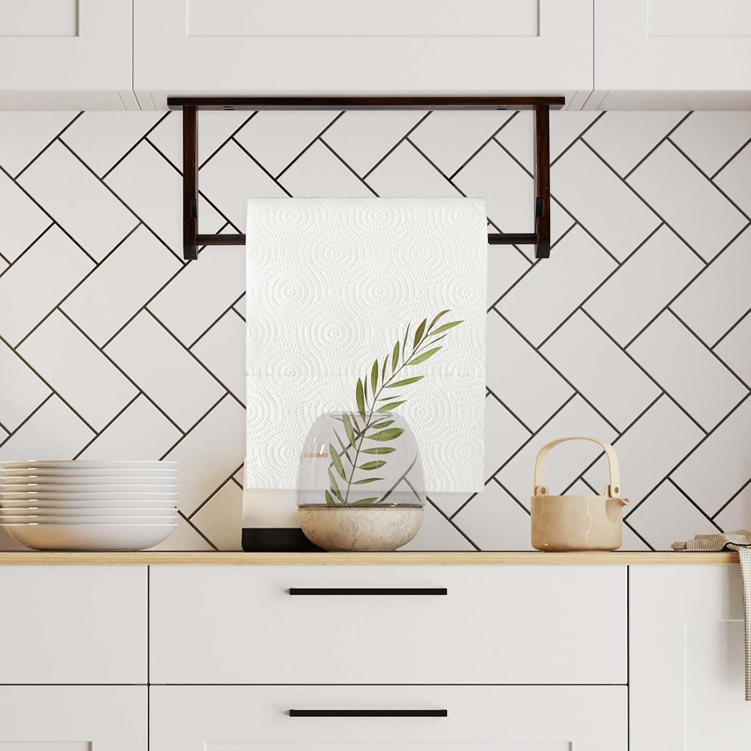 Wood Paper Towel Holder