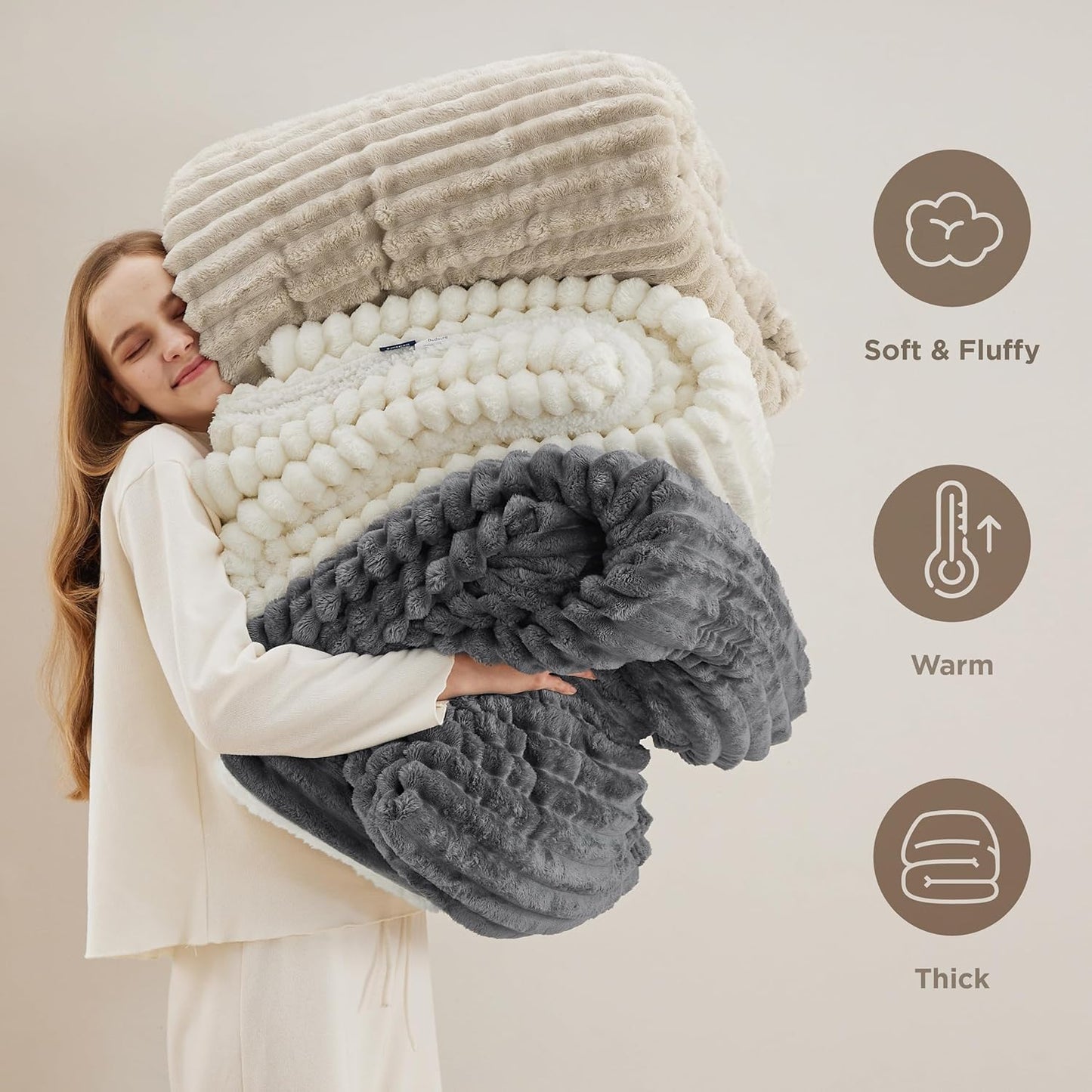Luxury Sherpa Throw Blanket | Ultra Soft Cozy Fleece Blanket