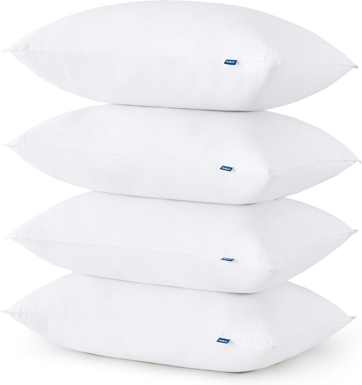 Bedsure Pillows Standard Size Set of 2 - Hotel Collection Bed Pillows for Sleeping, with down Alternative Filling, Soft Support for Back, Stomach or Side Sleepers, Standard, 26"X19", White, 2 Pack