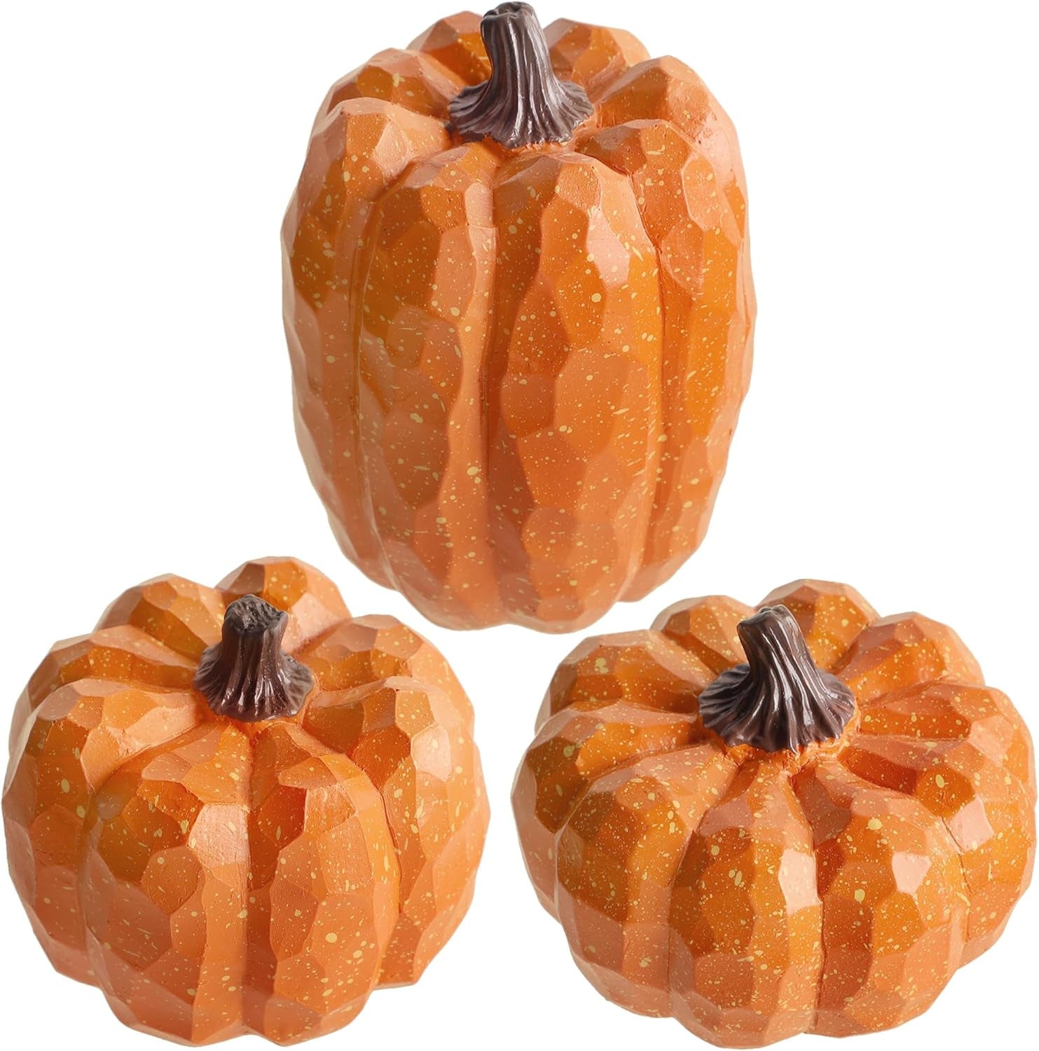 Decorative Resin Pumpkins – Set of 3