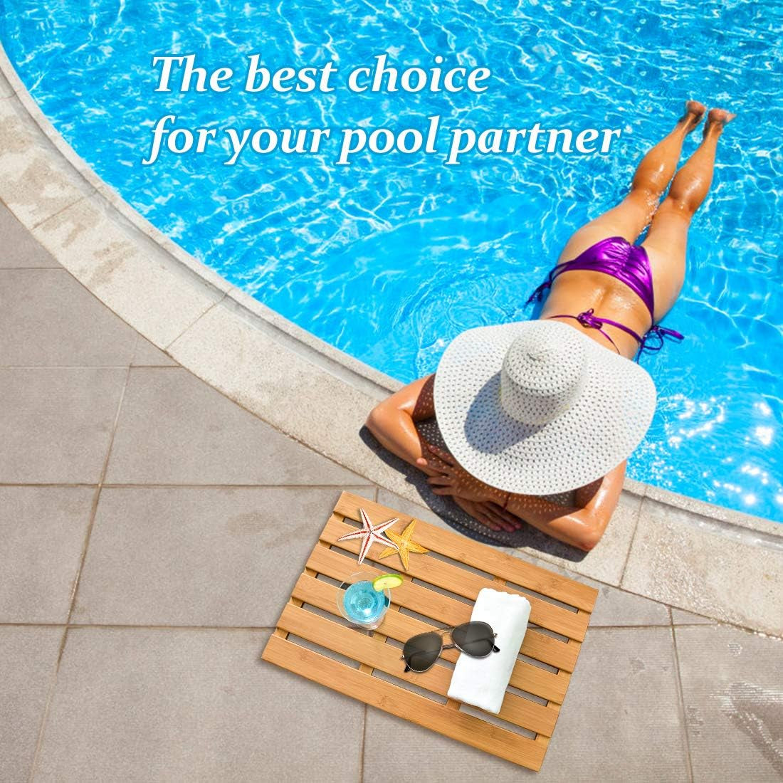 Non-Slip Bamboo Bath Mat