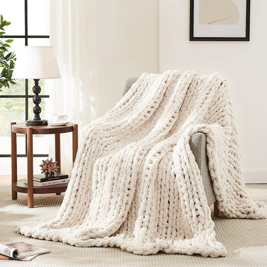 Soft Chunky Knit Throw Blanket