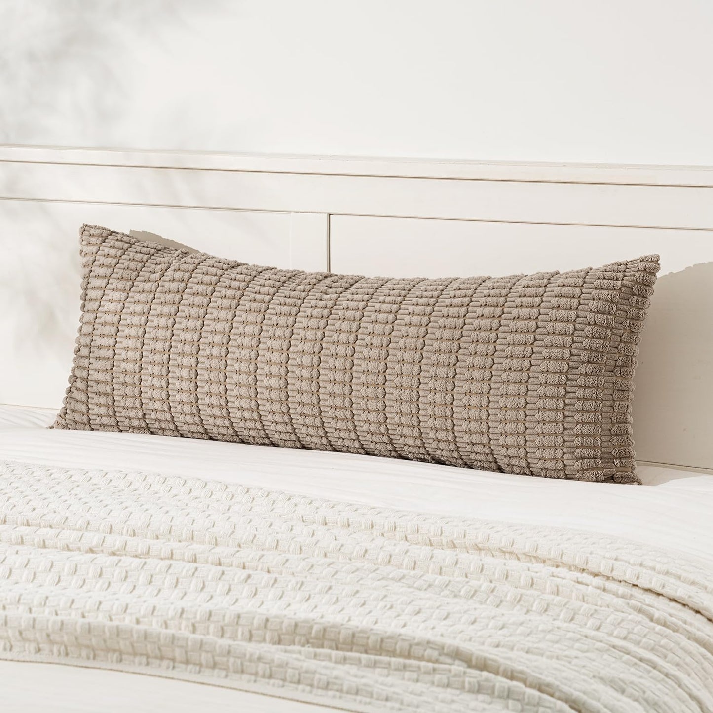 Boho Corduroy Decorative Throw Pillow Cover for Couch, Sofa & Bed