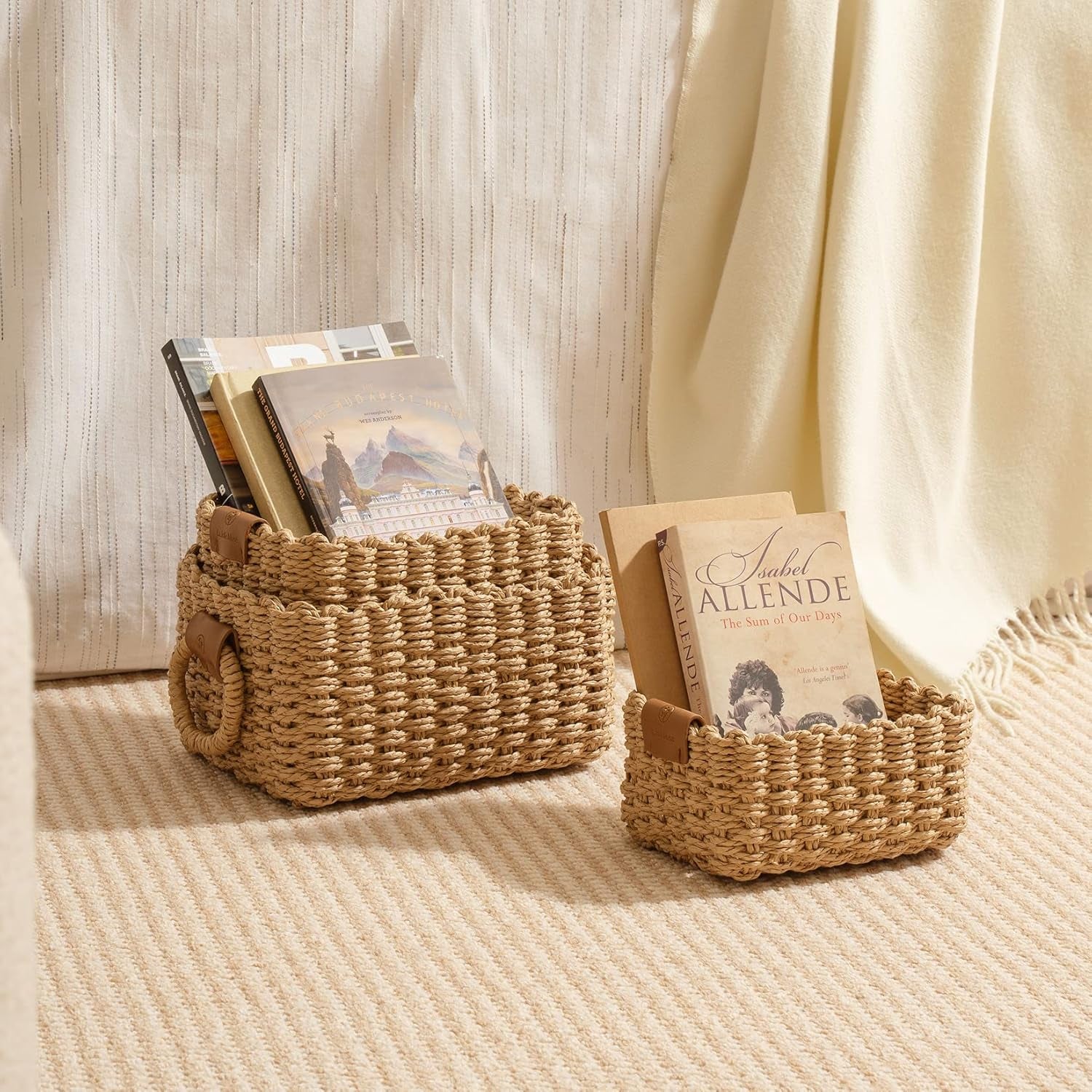 Woven Wicker Storage Basket Set