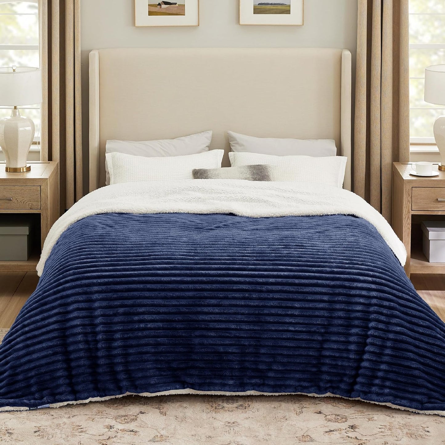Luxury Sherpa Throw Blanket | Ultra Soft Cozy Fleece Blanket