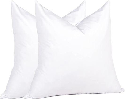 Premium Feather Down Throw Pillow Inserts | Set of 2 | Decorative Couch Pillow Inserts