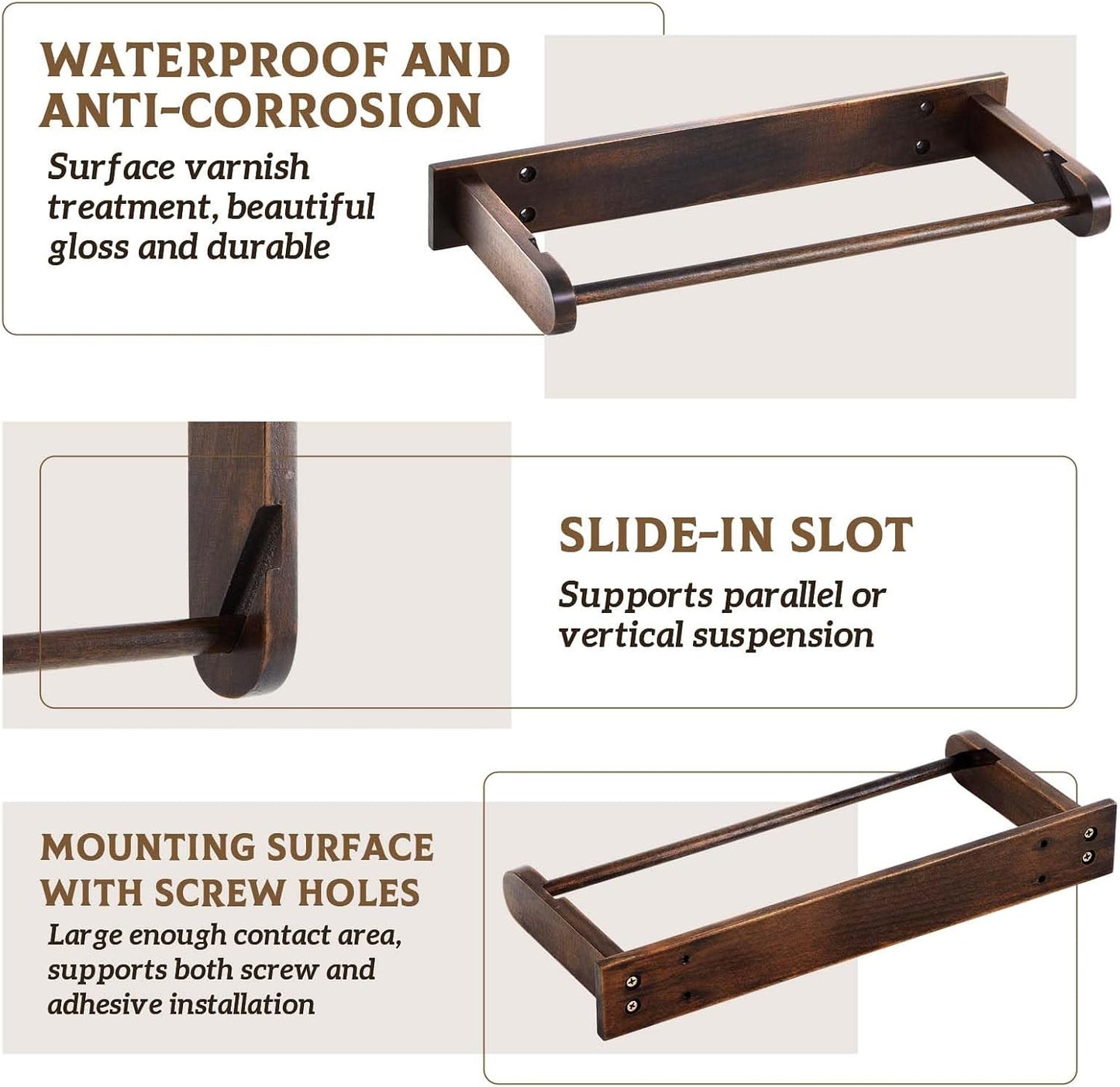 Wood Paper Towel Holder