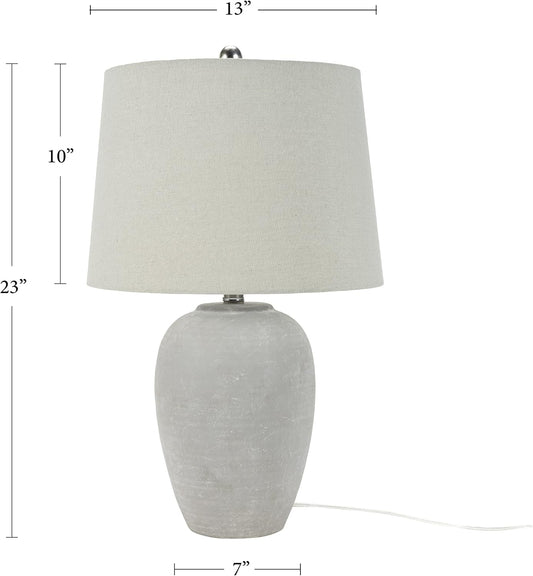 Vintage Gray Ceramic Table Lamp