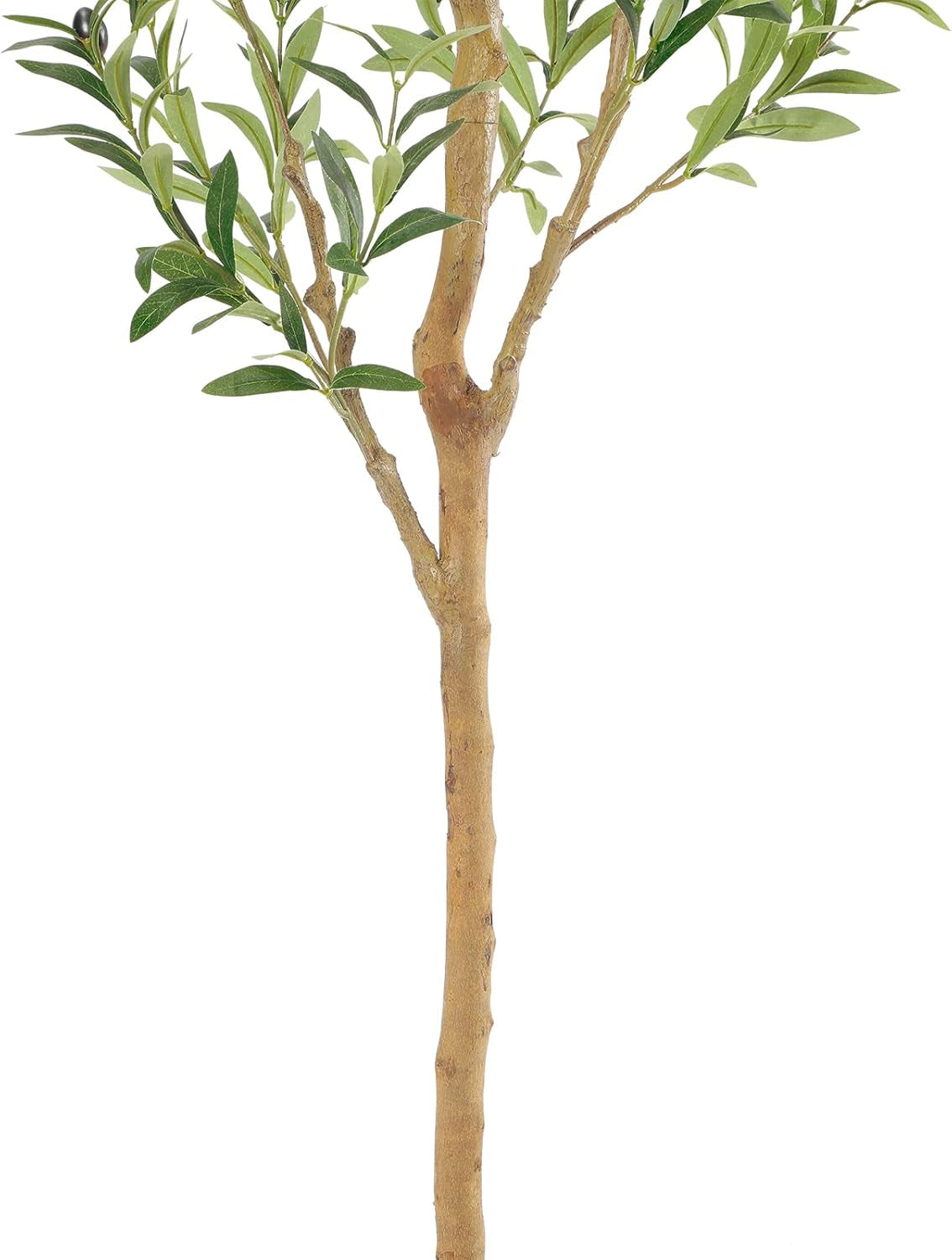 Faux Olive Tree with Natural Wood Trunk
