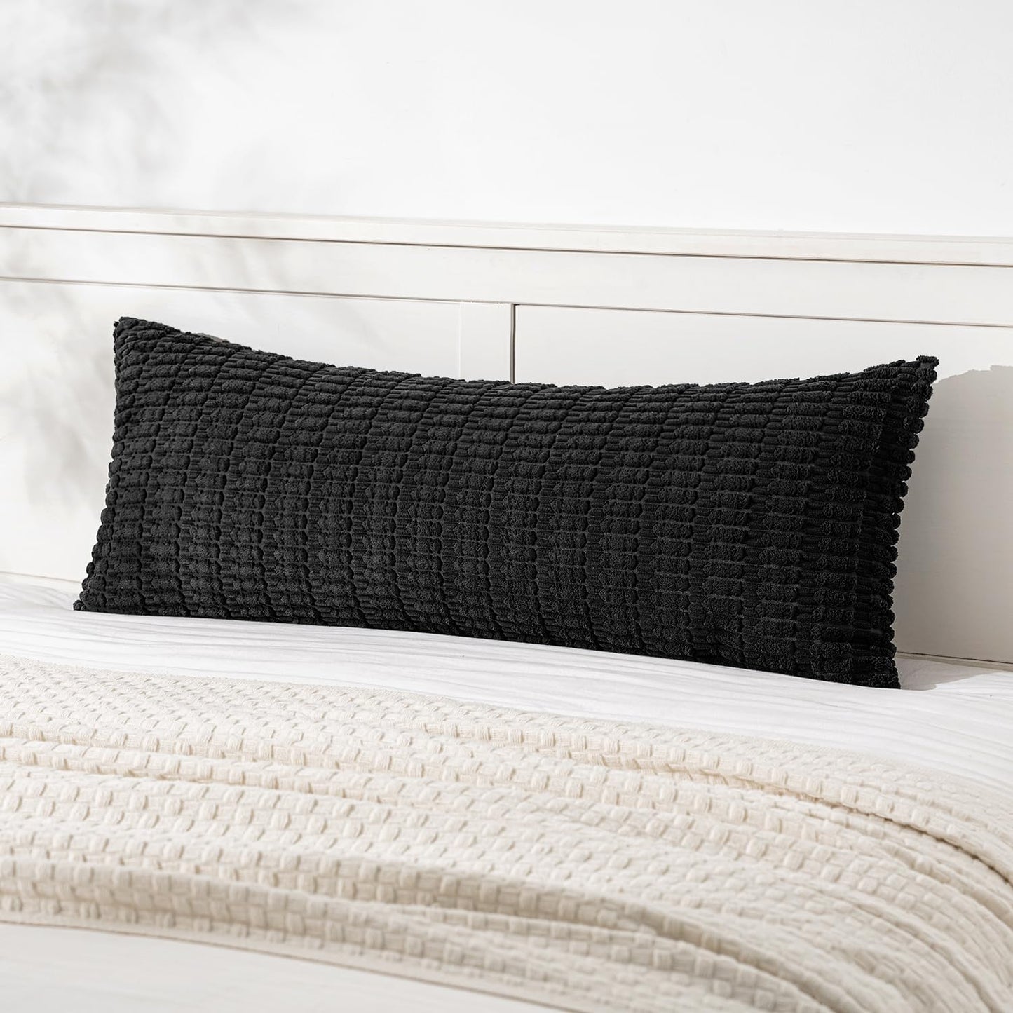Boho Corduroy Decorative Throw Pillow Cover for Couch, Sofa & Bed