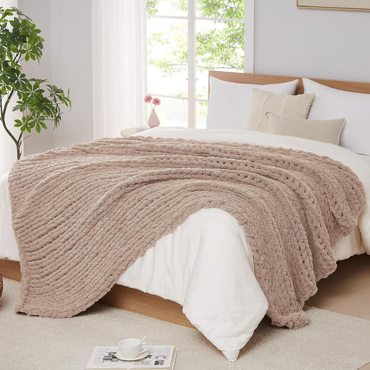 Soft Chunky Knit Throw Blanket