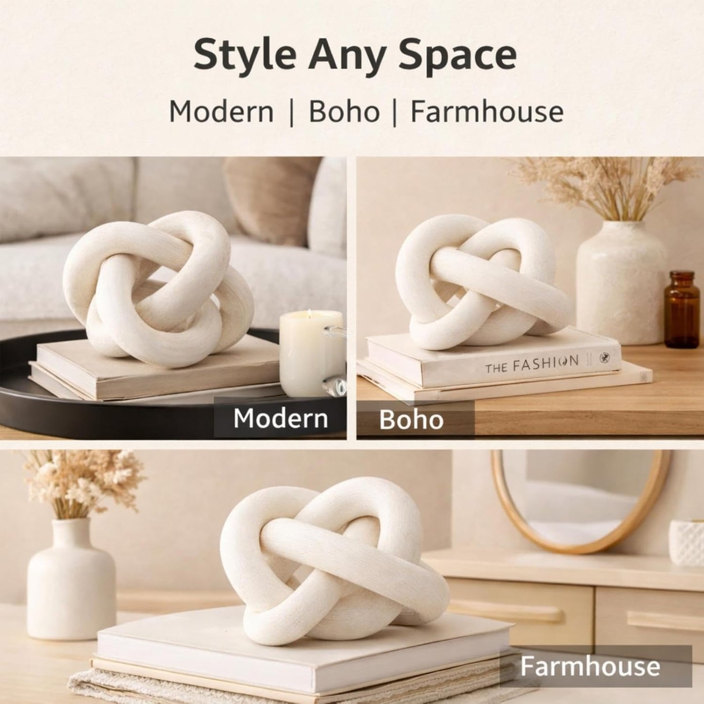 Decorative Wooden Knot Accent