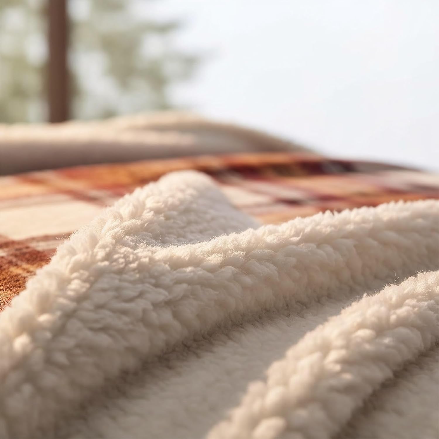 Eddie Bauer Plaid Sherpa Throw Blanket – Ultra Soft Reversible 50" x 60"