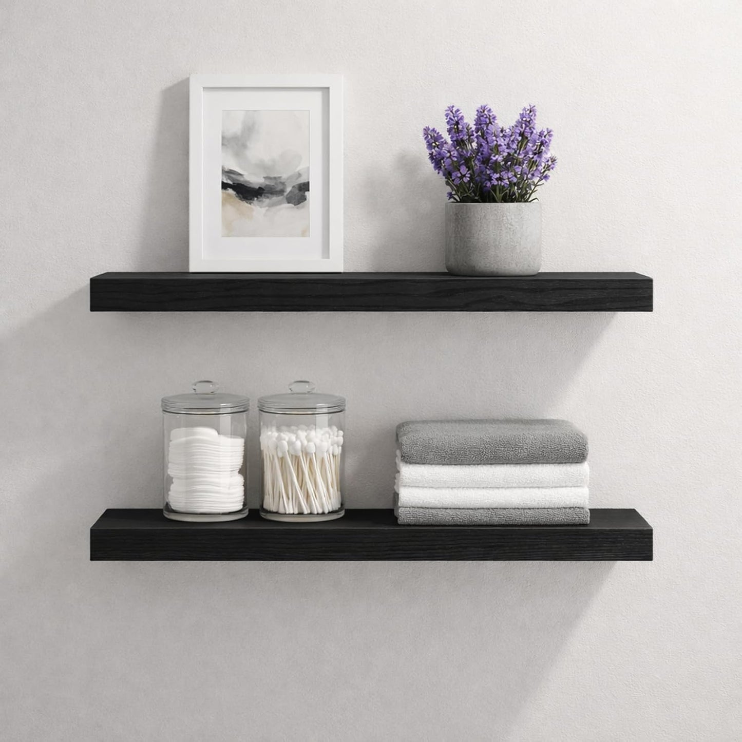 Rustic Solid Pine Floating Shelves – Set of 2