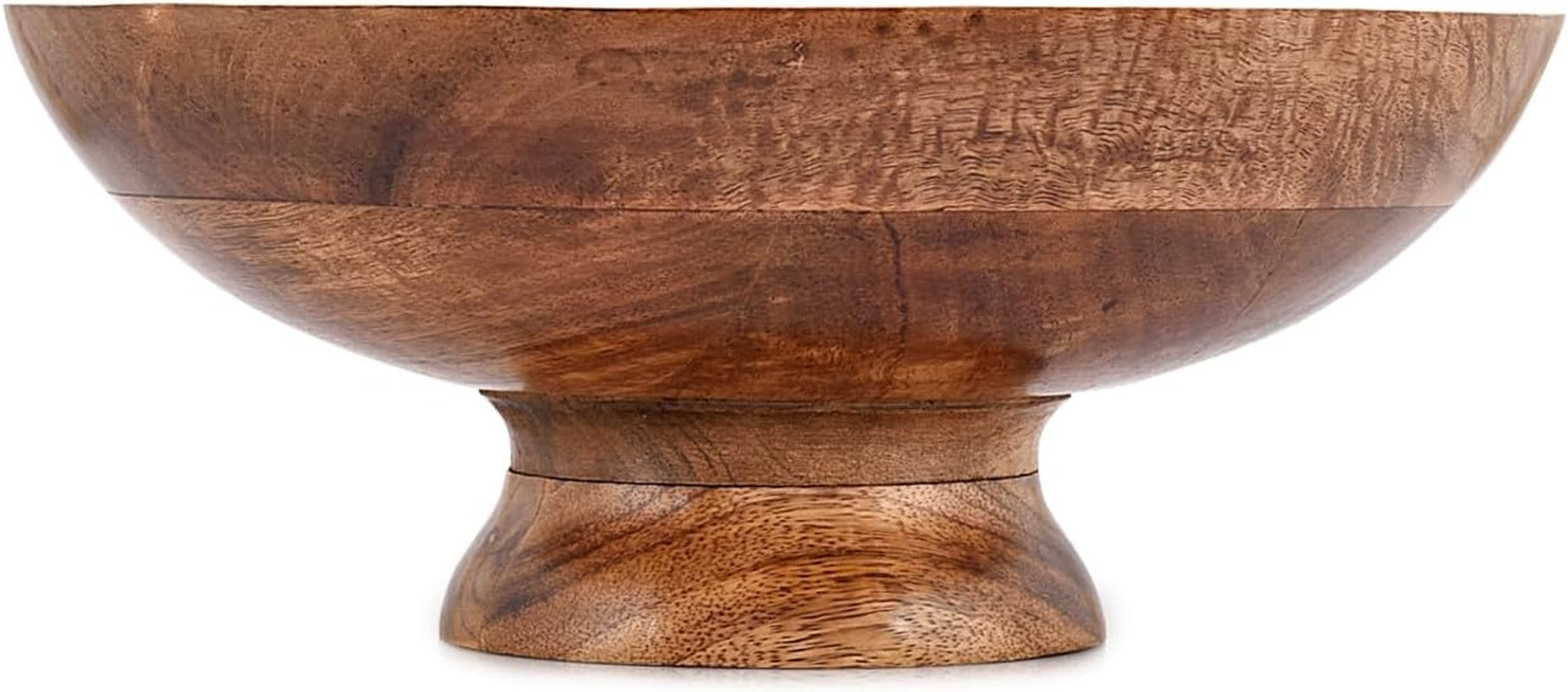 Mango Wood Pedestal Fruit Bowl