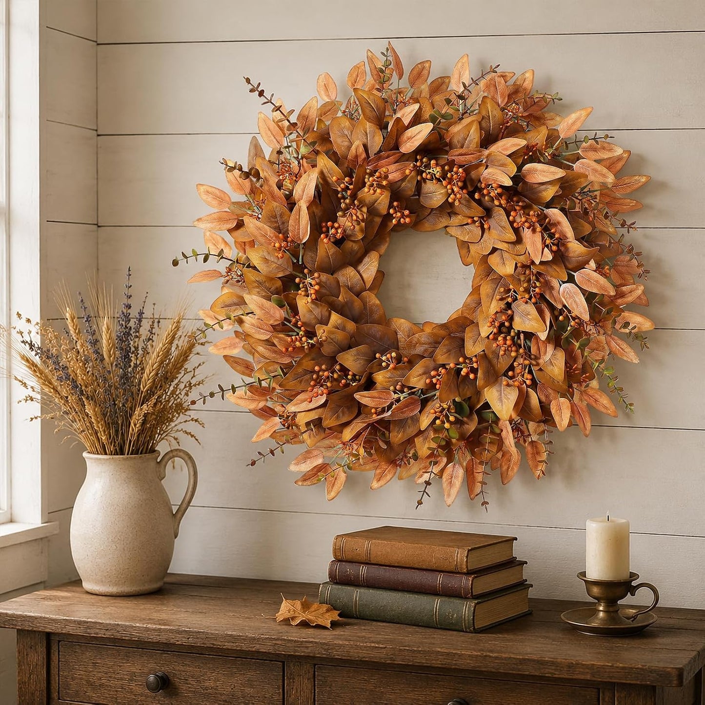 26" Fall Eucalyptus & Berry Wreath