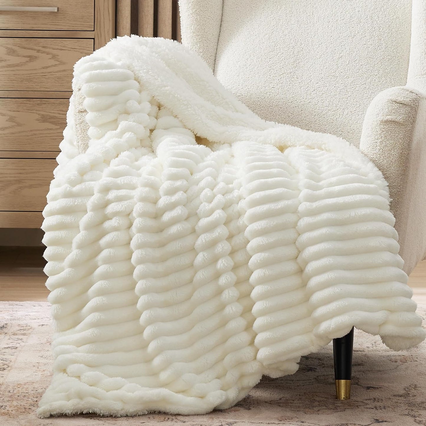Luxury Sherpa Throw Blanket | Ultra Soft Cozy Fleece Blanket