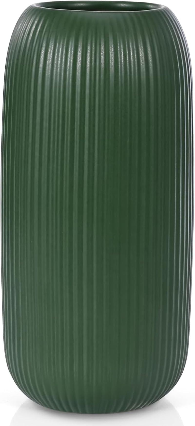 Modern Ribbed Ceramic Vase | Decorative Flower Vase for Home Décor