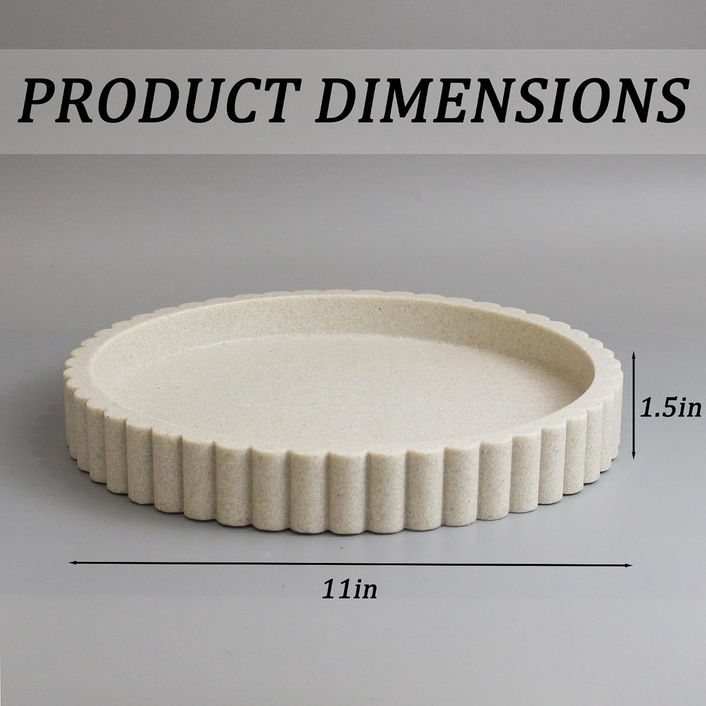 Round Decorative Concrete Tray