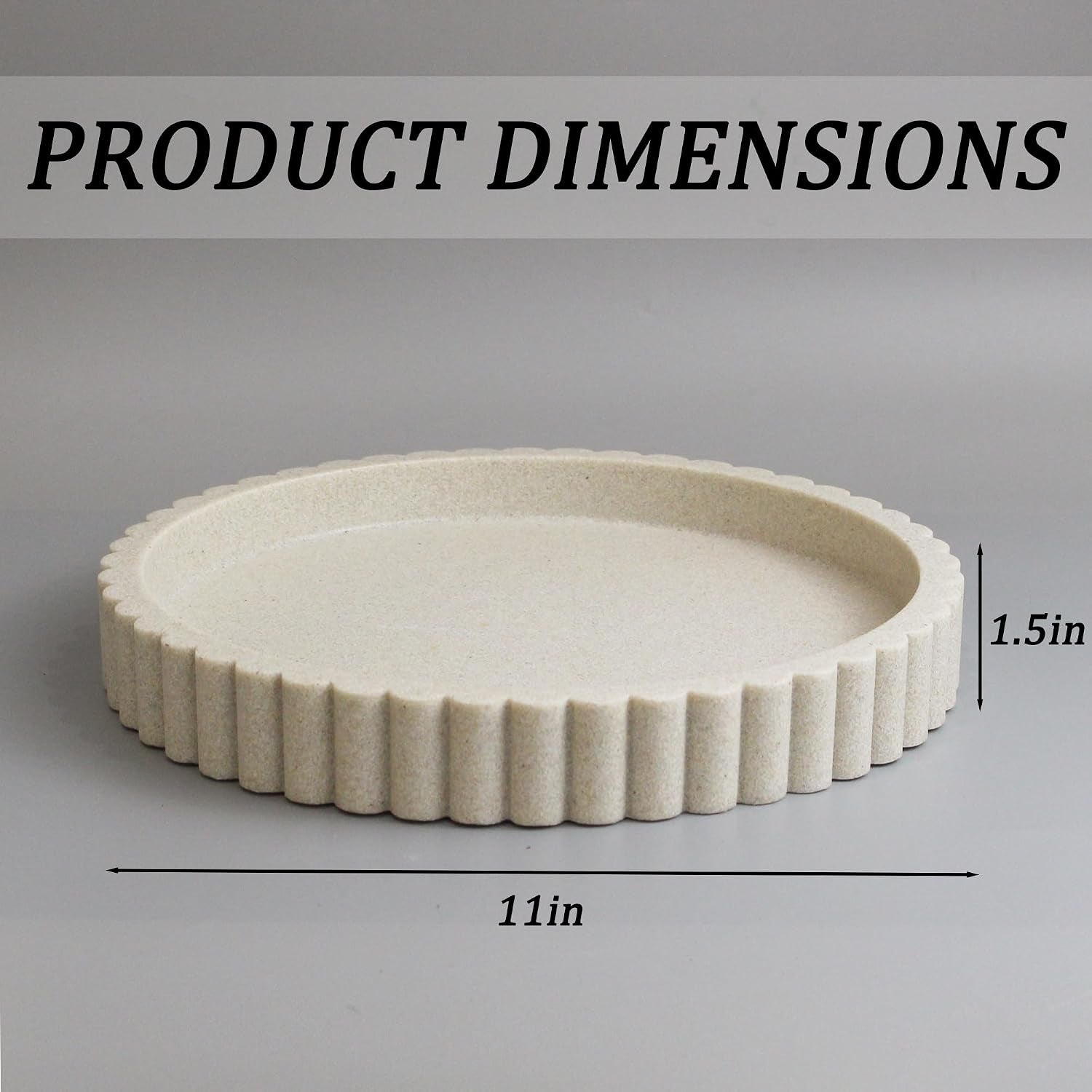 Round Decorative Concrete Tray