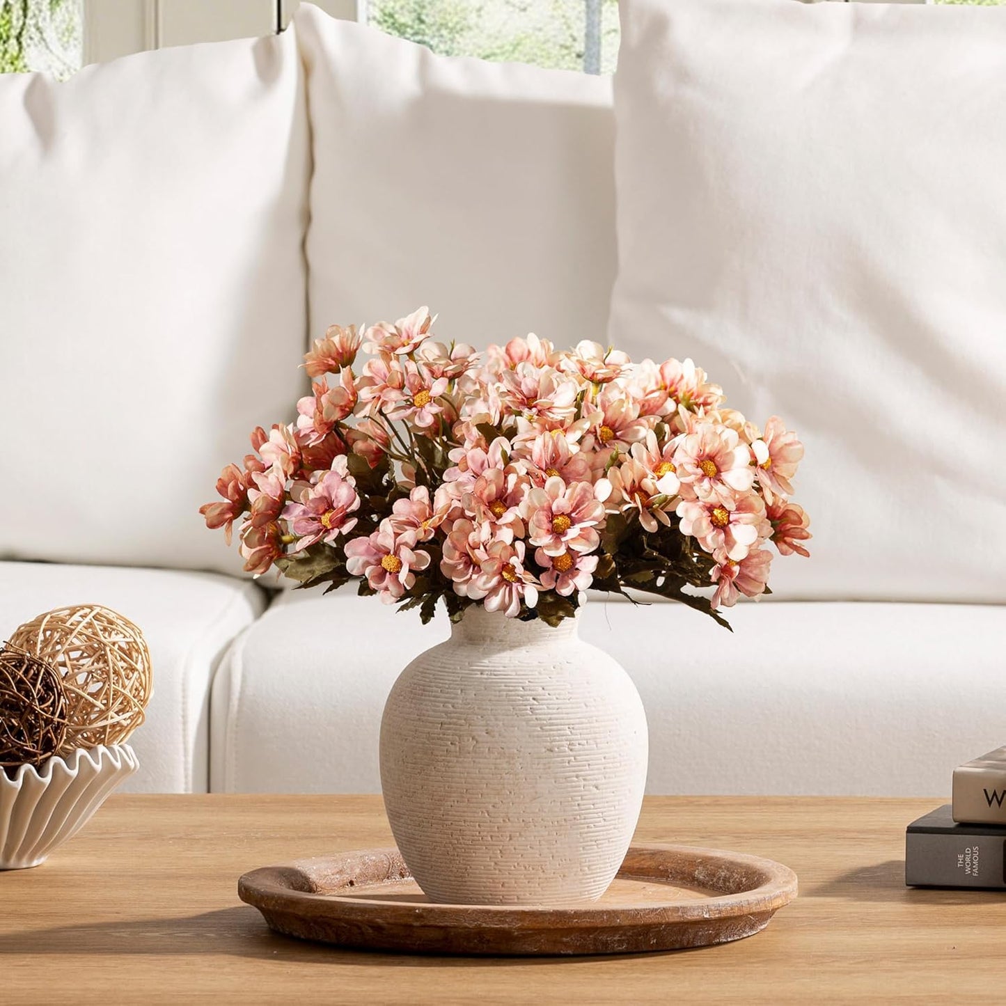 Rustic Ceramic Vase – 7.4" Farmhouse Decor