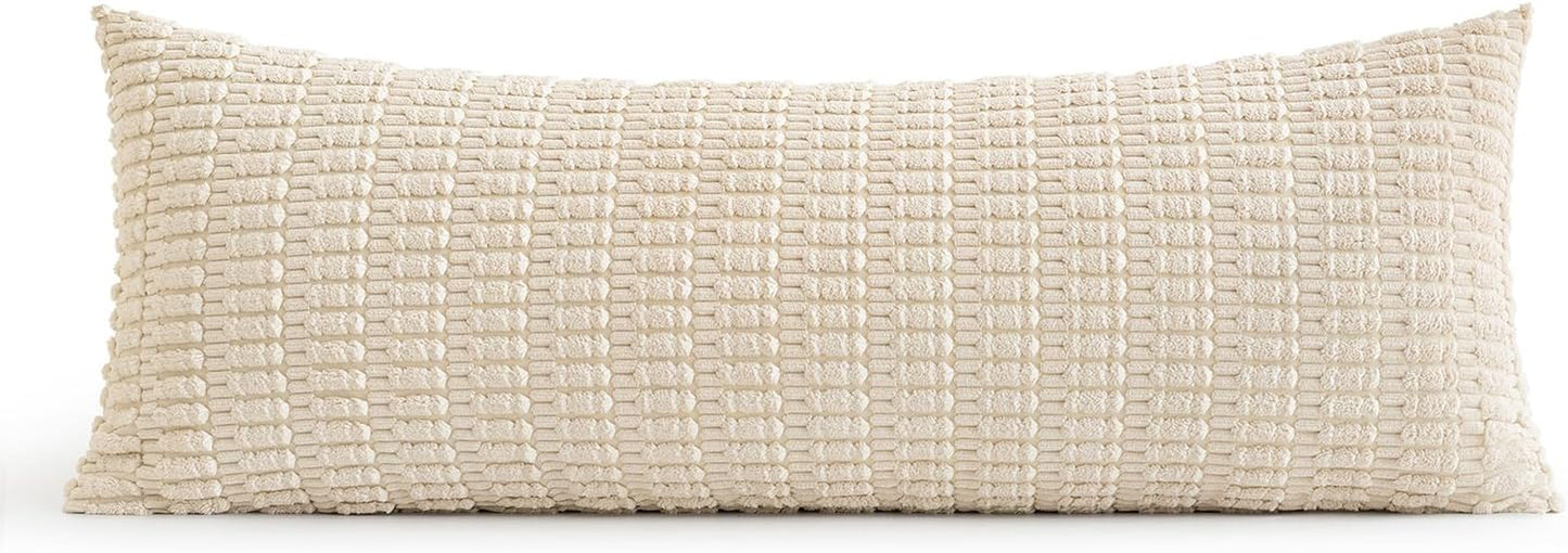 Boho Corduroy Decorative Throw Pillow Cover for Couch, Sofa & Bed