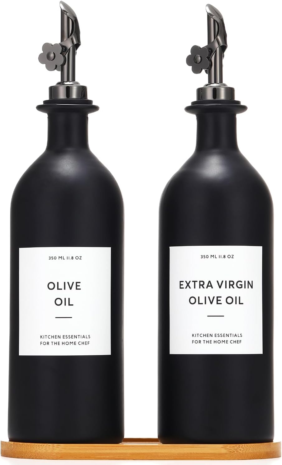 Glass Olive Oil & Vinegar Dispenser Set (12 oz, Set of 2)