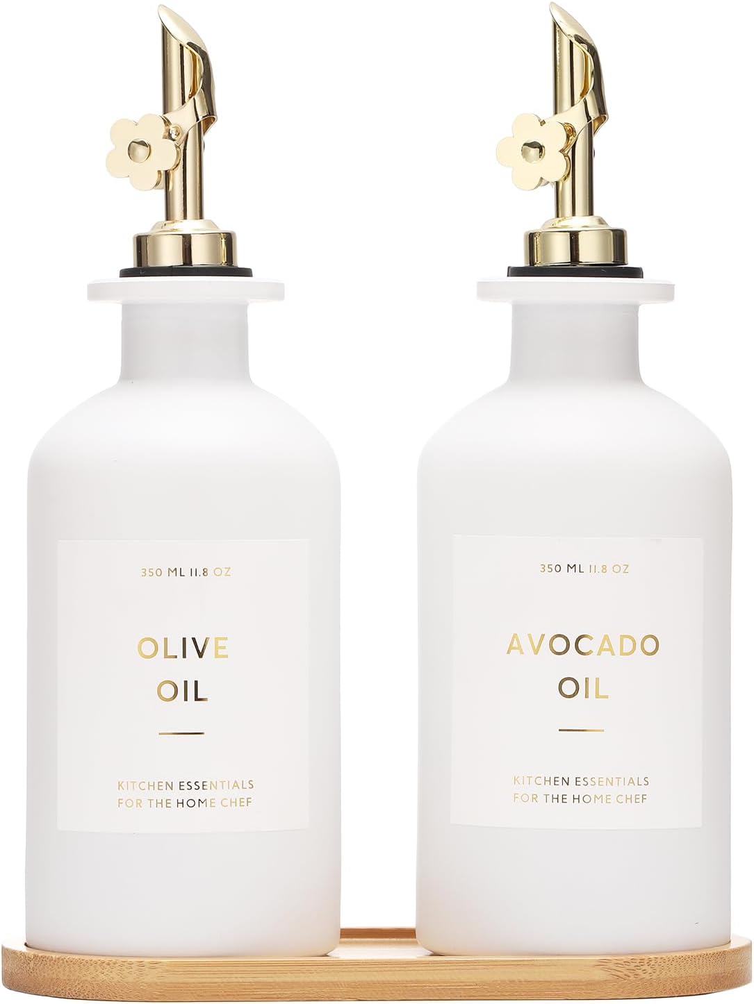Glass Olive Oil & Vinegar Dispenser Set (12 oz, Set of 2)