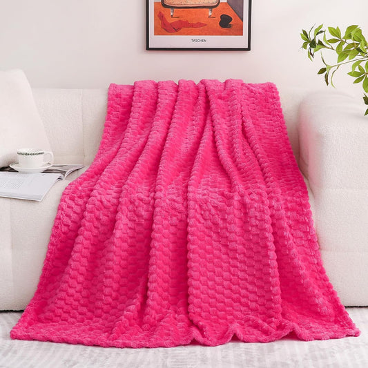 Cozy Plush Throw Blanket | Soft Fleece Blanket for Couch, Bed & Living Room