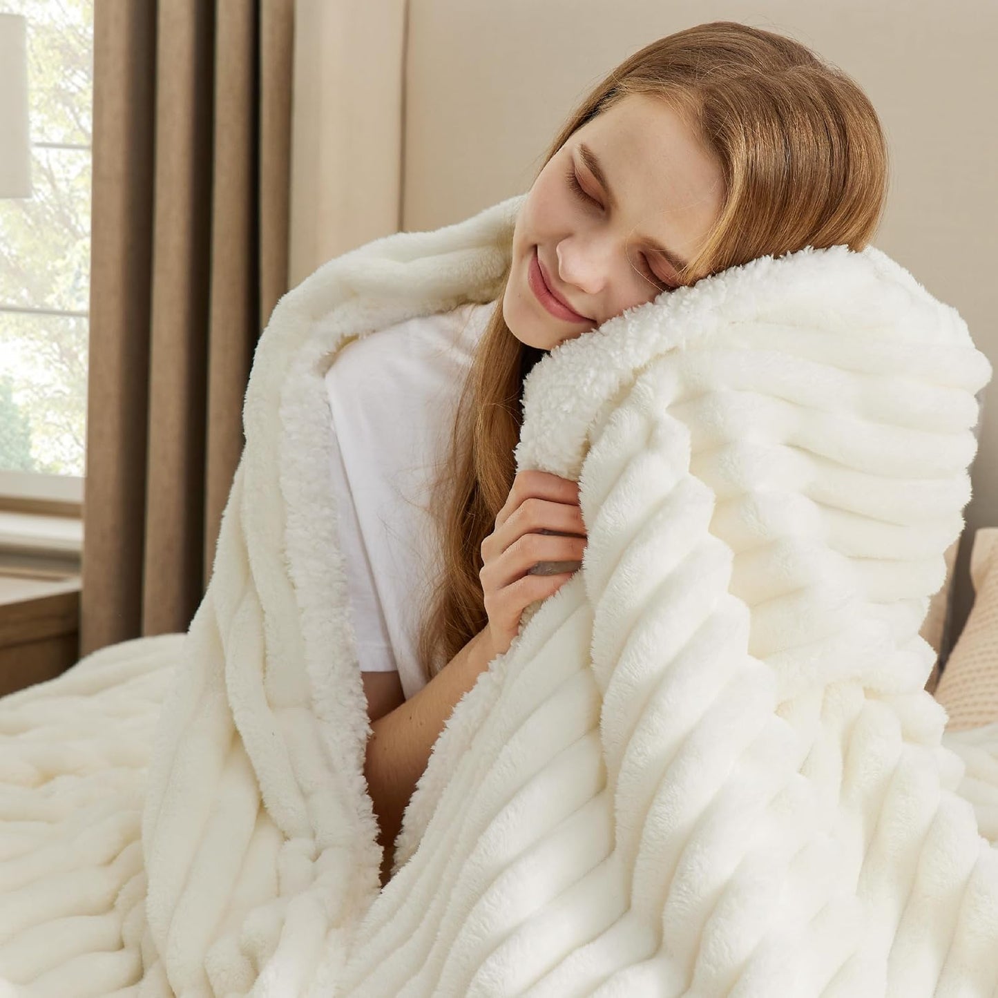 Luxury Sherpa Throw Blanket | Ultra Soft Cozy Fleece Blanket