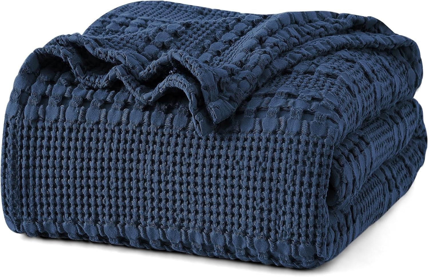 Luxury Cotton Waffle Throw Blanket | Lightweight Decorative Blanket