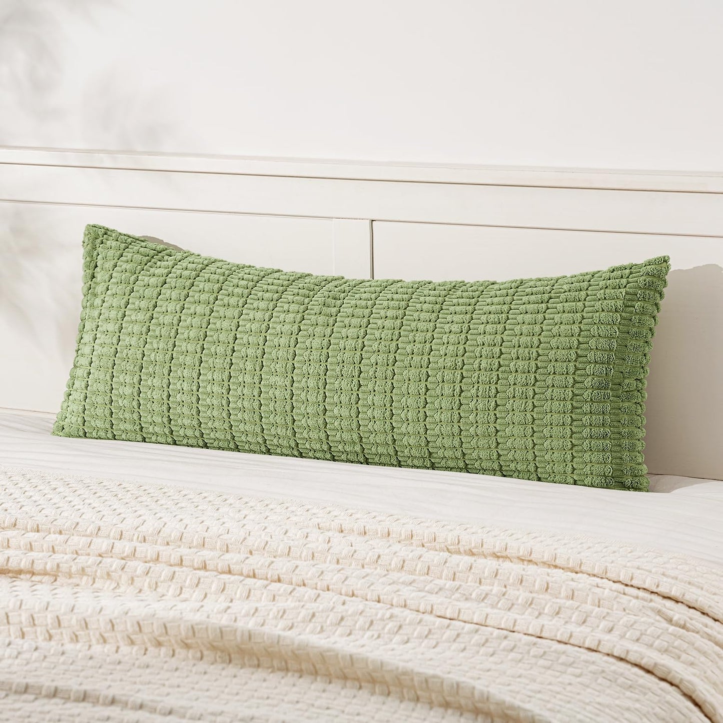 Boho Corduroy Decorative Throw Pillow Cover for Couch, Sofa & Bed