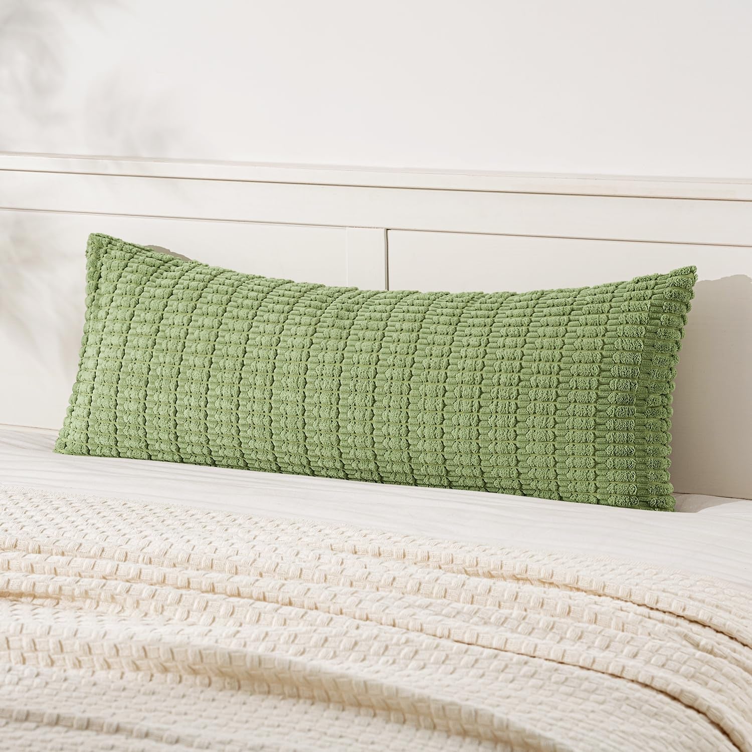 Boho Corduroy Decorative Throw Pillow Cover for Couch, Sofa & Bed