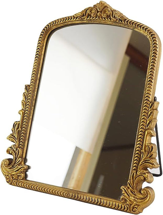 Vintage Arched Vanity Mirror | Decorative Tabletop Makeup Mirror
