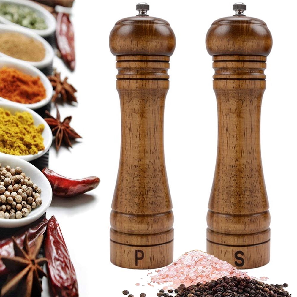 Wood Salt & Pepper Grinder Set