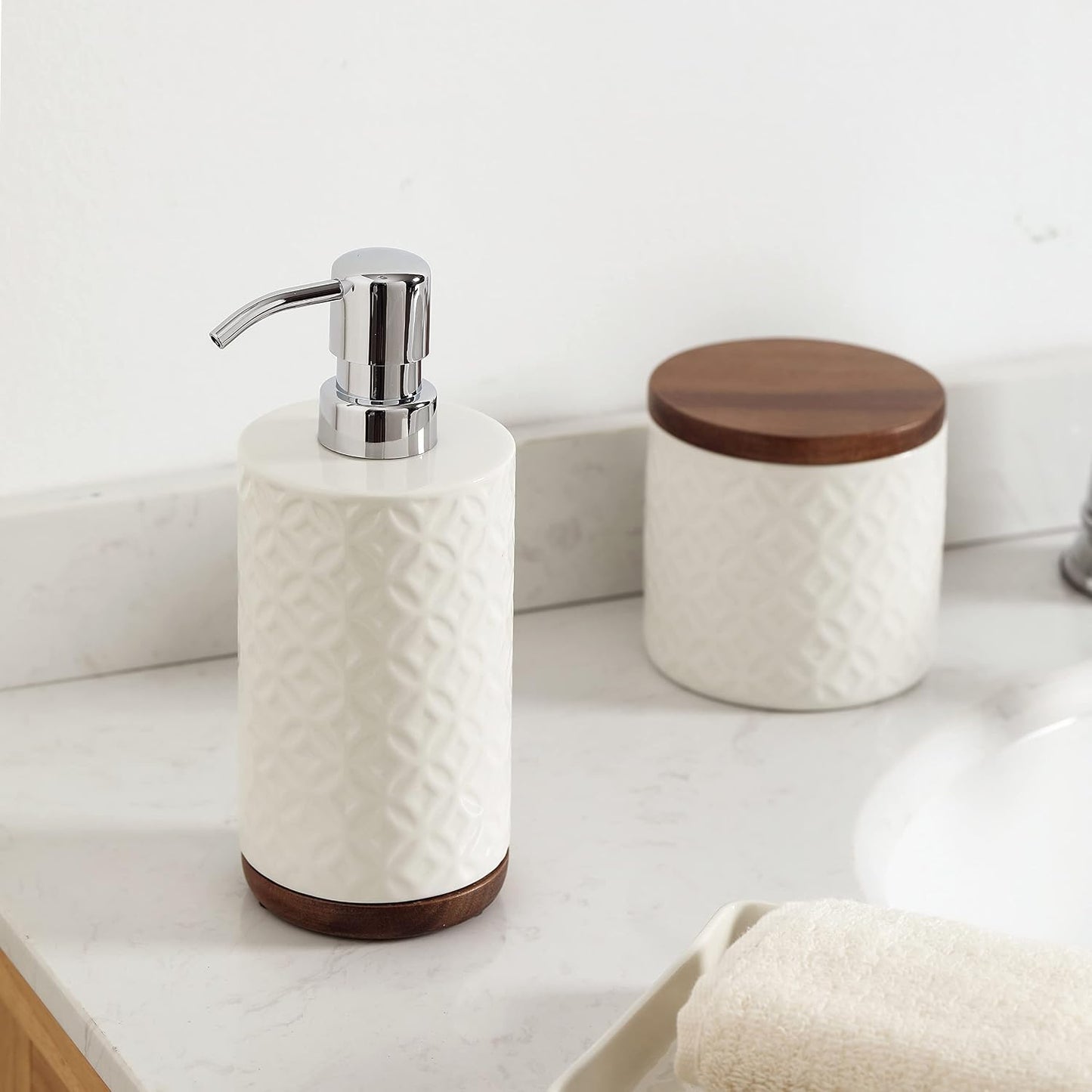 5-Piece Ceramic Bathroom Accessory Set