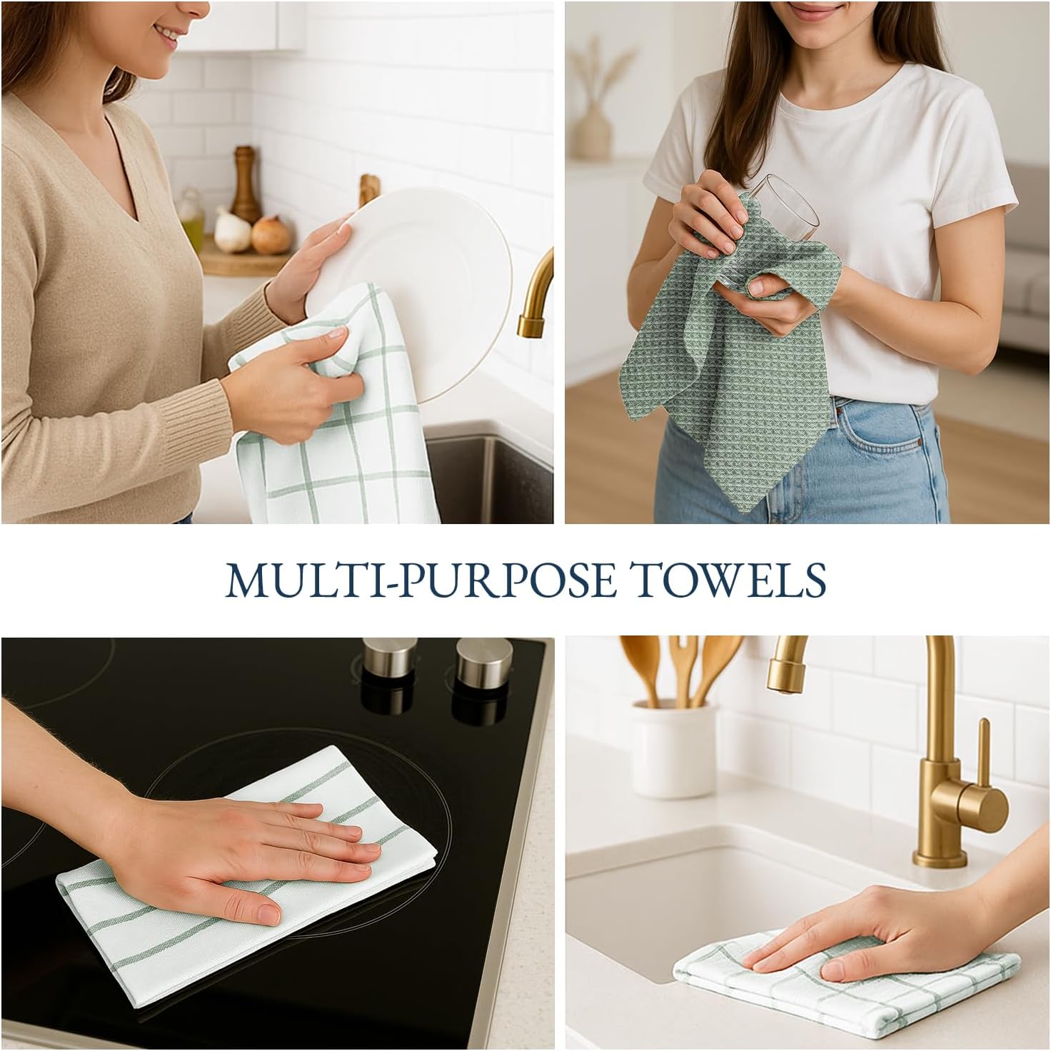 6-Piece Cotton Kitchen Towel Set