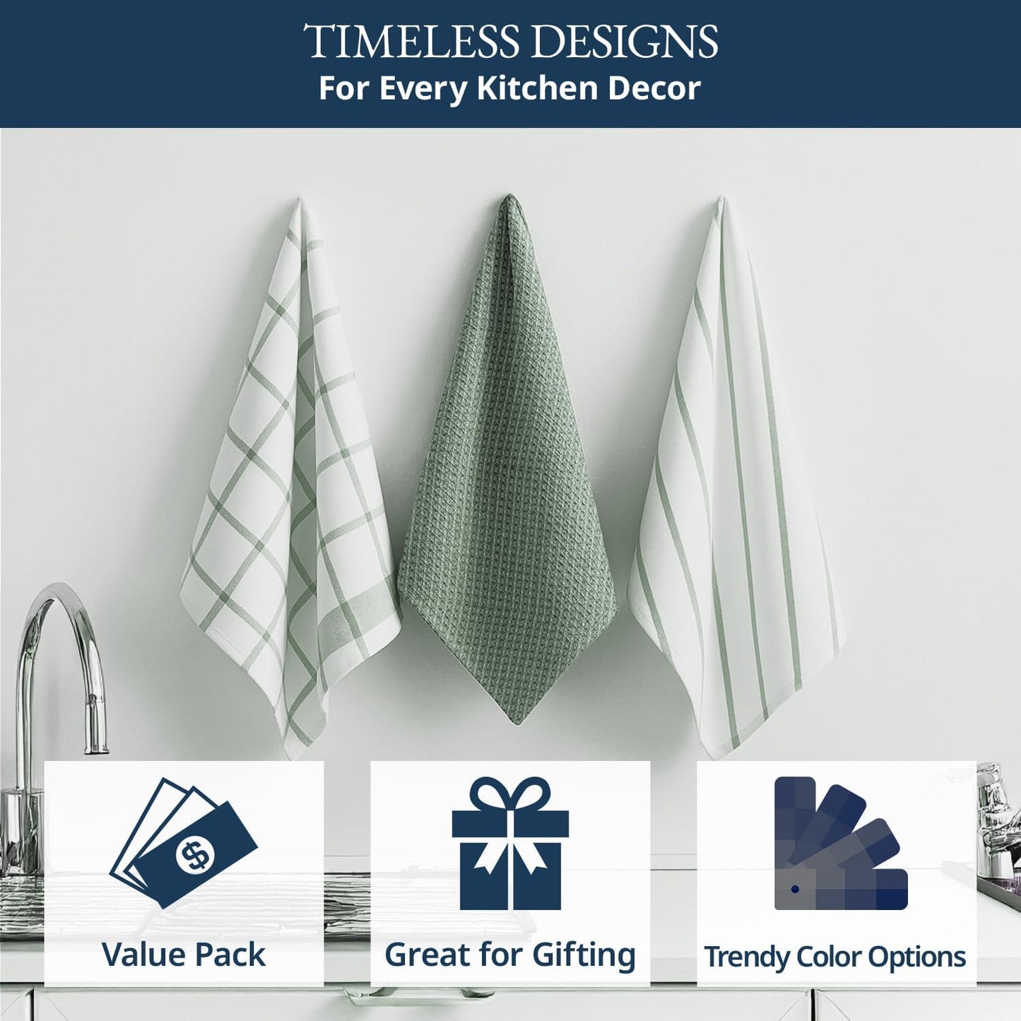 6-Piece Cotton Kitchen Towel Set