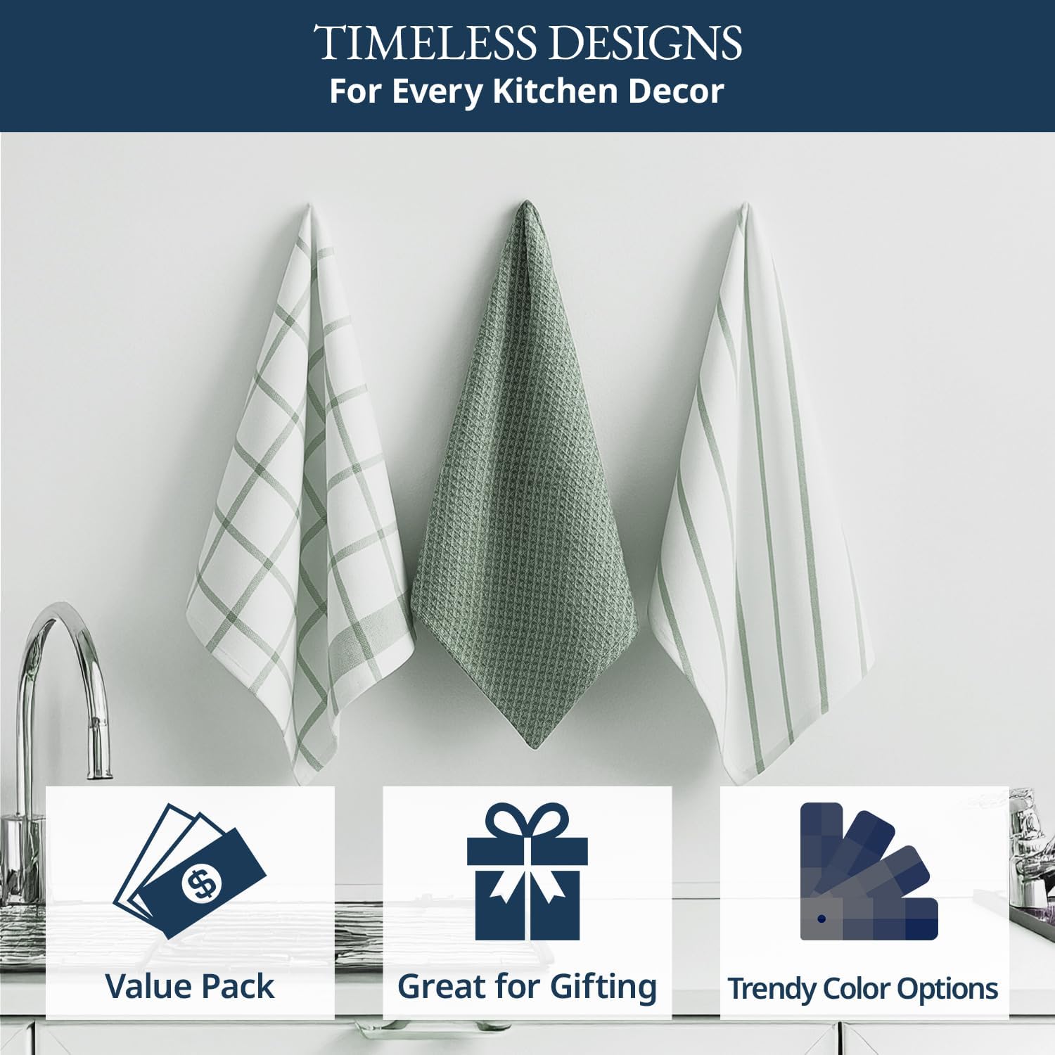 6-Piece Cotton Kitchen Towel Set