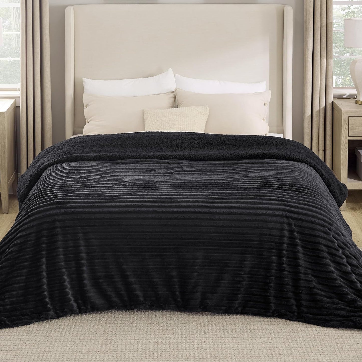 Luxury Sherpa Throw Blanket | Ultra Soft Cozy Fleece Blanket