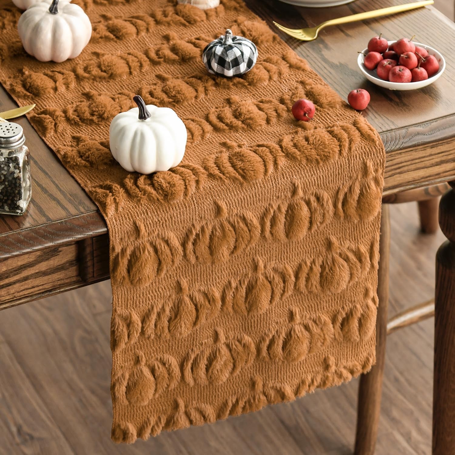 Pumpkin Textured Table Runner