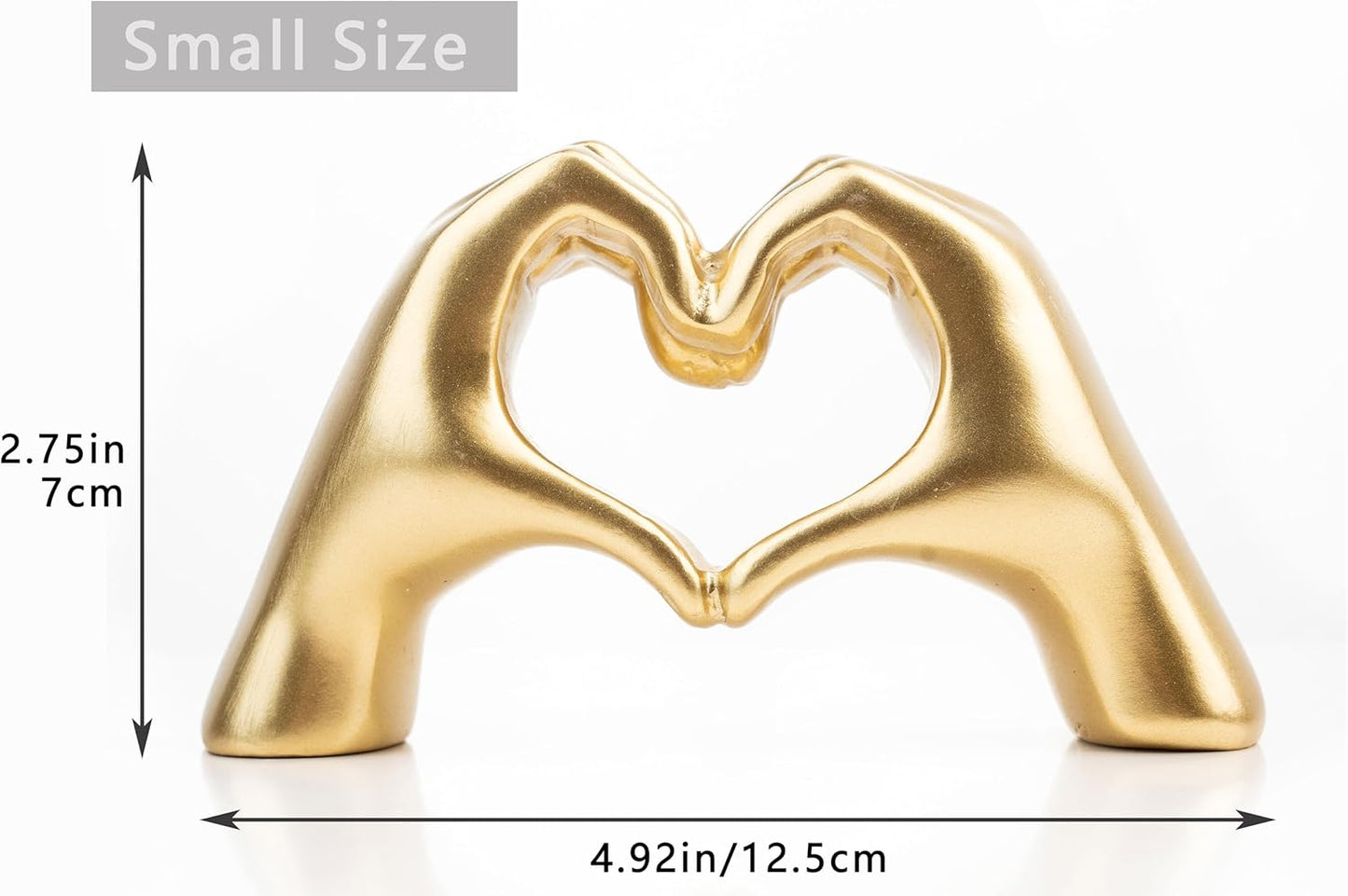 Modern Heart Hands Sculpture – Minimalist Ceramic Decor Accent