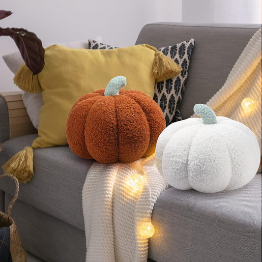 3D Pumpkin Throw Pillows – Set of 2