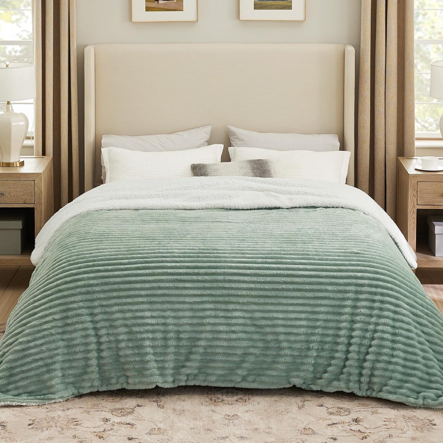 Luxury Sherpa Throw Blanket | Ultra Soft Cozy Fleece Blanket