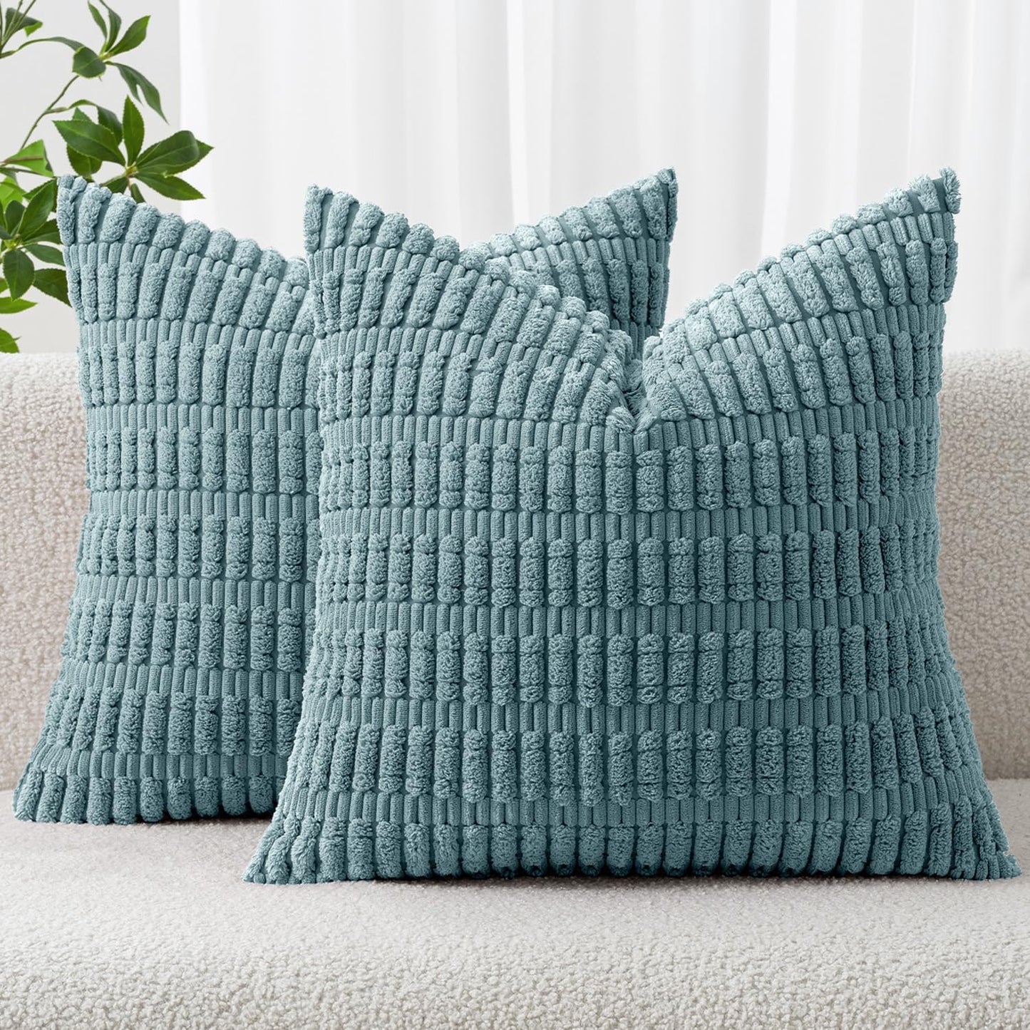 Textured Boho Corduroy Throw Pillow Covers