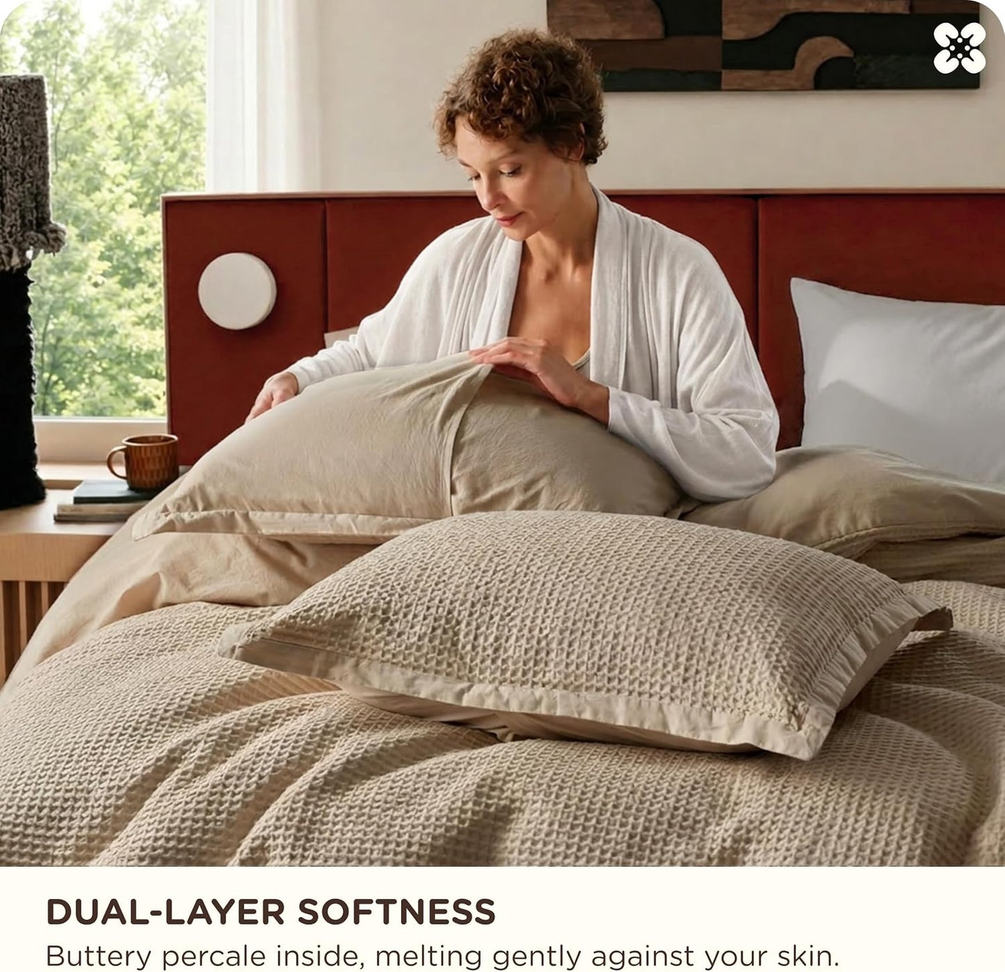 Pure Cotton Waffle Weave Duvet Cover Set